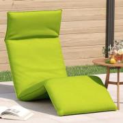 vidaXL Hopfällbar solstol ljusgrön 175x54x8,5 cm oxfordtyg