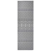 vidaXL Utomhusmatta plattvävd 80x250 cm blå ränder