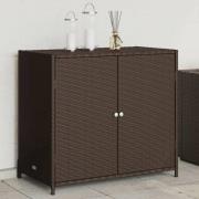 vidaXL Trädgårdsskåp brun 83x45x76 cm konstrotting