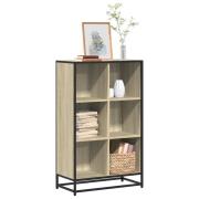 vidaXL Bokhylla sonoma-ek 65,5x33x107,5 cm konstruerat trä