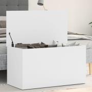 vidaXL Förvaringskista vit 84x42x46 cm konstruerat trä