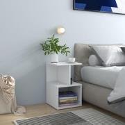 vidaXL Sängbord 2 st vit 35x35x55 cm konstruerat trä