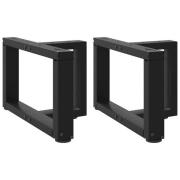 vidaXL Soffbordsben T-formade 2 st svarta 40x25x(30-31) cm stål
