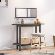 vidaXL Konsolbord grå 110x40x80 cm massiv furu
