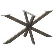 vidaXL Matbordsben spindelform naturstål 150x78x(72-73) cm stål
