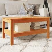 vidaXL Soffbord vaxbrun 80x50x40 cm massiv furu