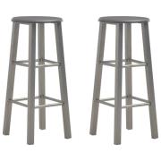 vidaXL Barstolar 2 st antracitgrå MDF