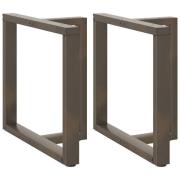 vidaXL Matbordsben T-formade 2 st svarta 70x35x(72-73) cm stål