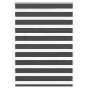 vidaXL Rullgardin zebra svart 95x150 cm tyg bredd 90,9 cm polyester