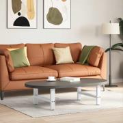 vidaXL Soffbordsben vit 2 st 60x(30-31) cm stål
