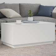 vidaXL Soffbord med LED vit 90x50x40 cm