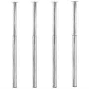 vidaXL Justerbara bordsben 4 st 710 mm-1100 mm krom