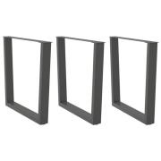 vidaXL Matbordsben V-formade 3 st antracit 80x(72-73,3) cm stål