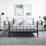 vidaXL Sängbord 2 st grå sonoma 34x35,5x70 cm konstruerat trä