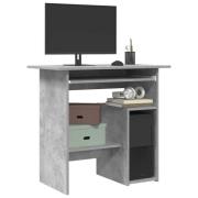 vidaXL Skrivbord betonggrå 80x45x74 cm konstruerat trä