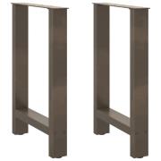 vidaXL Soffbordsben naturstål 2 st 50x(72-73) cm stål