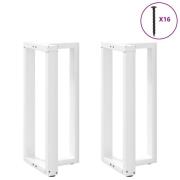 vidaXL Barbordsben T-formad 2 st vit 40x35x(90-91) cm stål