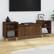 vidaXL Tv-bänk brun ek 160x35x55 cm konstruerat trä