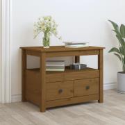 vidaXL Soffbord honungsbrun 71x49x55cm massiv furu