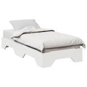 vidaXL Sängram utan madrass stapelbar vit 90x190 cm massivt trä