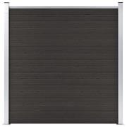 vidaXL Staketpanel WPC 180x186 cm svart