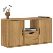 vidaXL TV-bänk med låda "ODDA" 79x24x40 cm massiv furu