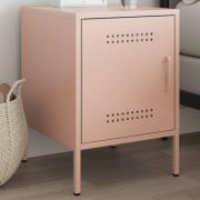 vidaXL Sängskåp rosa 36x39x50,5 cm stål