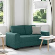 vidaXL 2-sitssoffa mörkgrön 120 cm tyg