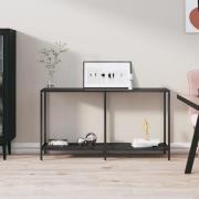 vidaXL Konsolbord svart 140x35x75,5 cm härdat glas