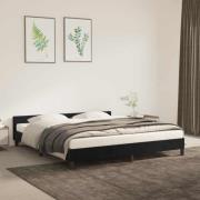 vidaXL Sängram utan madrass svart 180x200 cm sammet