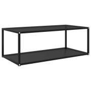 vidaXL Soffbord svart 100x50x35 cm härdat glas