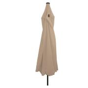 vidaXL Uteplatsparaply med LED-lampor ø395x245 cm Taupe