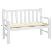 vidaXL Bänkdyna för trädgården gräddvit 120x50x7 cm oxfordtyg