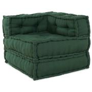 vidaXL Modulärt puff grön 70x70x54 tyg