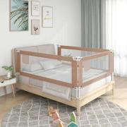 vidaXL Sängskena för barn taupe 200x25 cm tyg