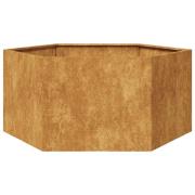 vidaXL Odlingslåda sexkantig 104x90x45 cm vittringsstål