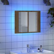 vidaXL Spegelskåp med LED artisan ek 60x12x45 cm konstruerat trä