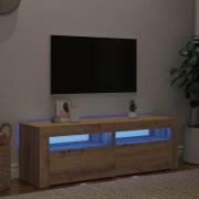 vidaXL TV-bänk med LED-lampor artisan ek 120x35x40 cm konstruerat trä