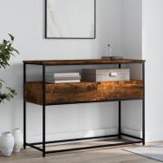 vidaXL Avlastningsbord rökfärgad ek 100x40x75 cm konstruerat trä