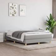 vidaXL Sängram utan madrass ljusgrå 140x190 cm tyg