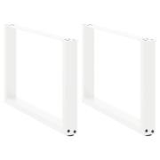 vidaXL Soffbordsben U-formade 2 st vit 70x(42-43) cm stål