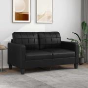 vidaXL 2-sitssoffa svart 140 cm konstläder