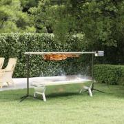 vidaXL Automatisk grill med bricka rostfritt stål