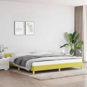 vidaXL Sängram utan madrass grön 200x200 cm tyg