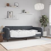vidaXL Dagbädd mörkgrå 90x190 cm sammet