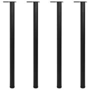 vidaXL Höjdjusterbara bordsben 4 st 1100 mm svart