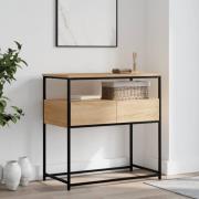 vidaXL Avlastningsbord sonoma-ek 75x40x75 cm konstruerat trä