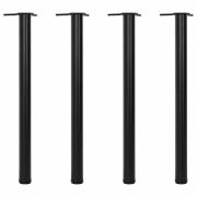 Höjdjusterbara bordsben 4 st 870 mm svart