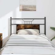 vidaXL Ersättningsgavel rökfärgad ek 90 cm konstruerat trä och stål