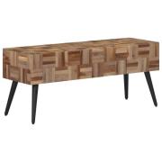 vidaXL Bänk 110x35x45 cm massiv återvunnen teak